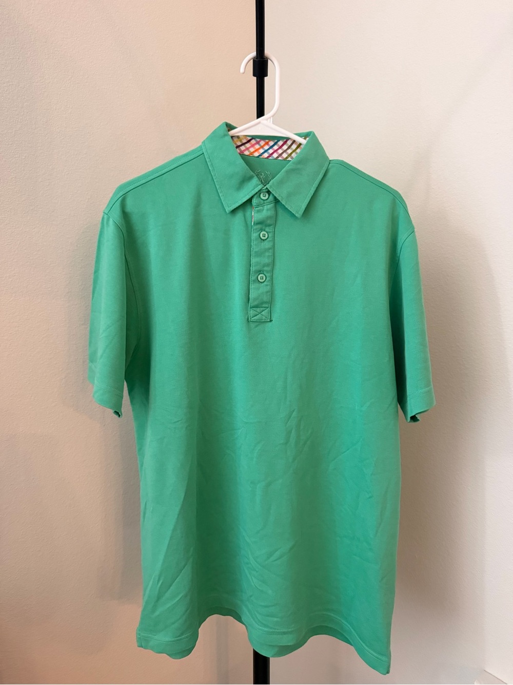Bugatchi Teal-Green Short Sleeve Polo